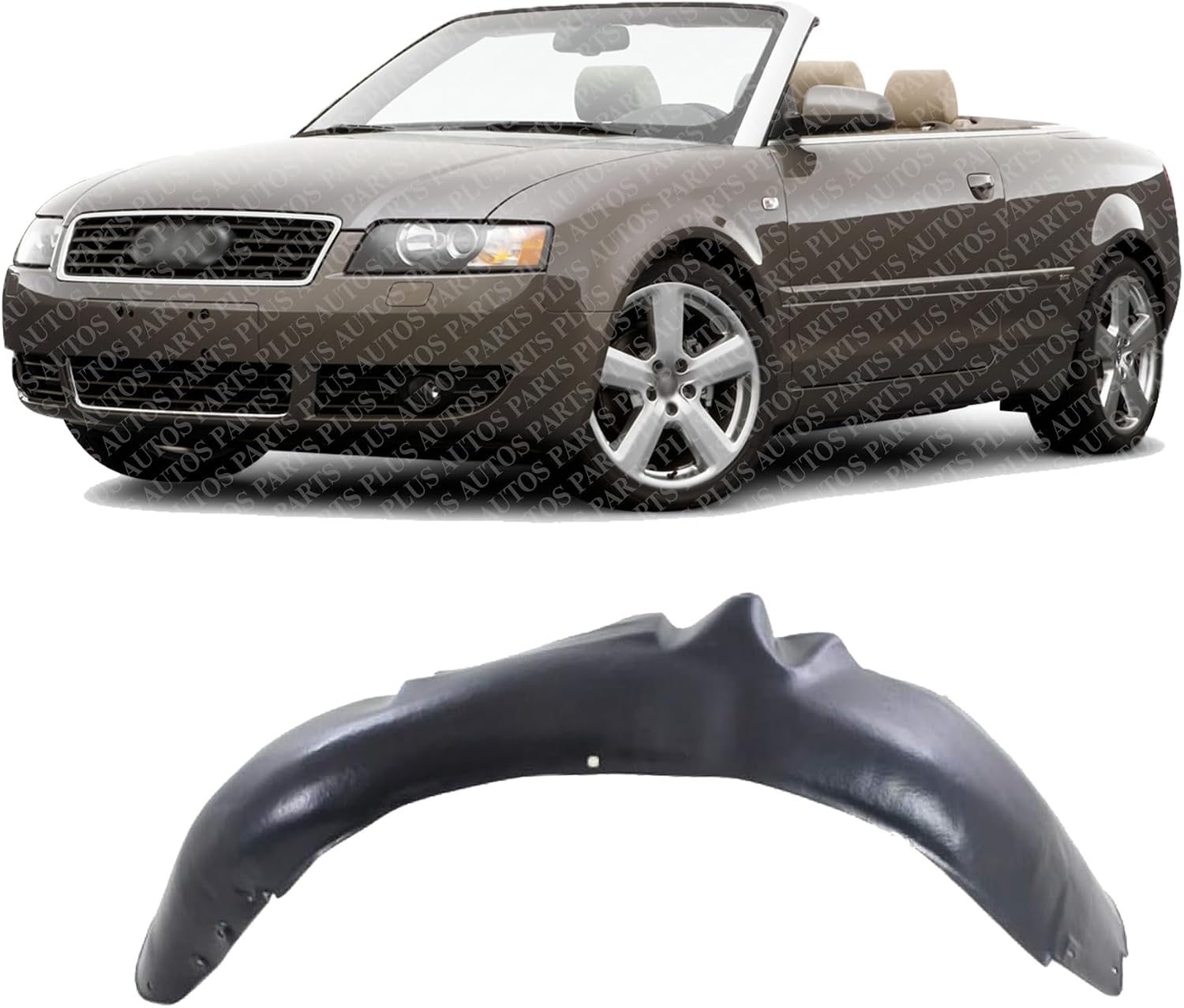 Front Fender Liner Left Driver Side Direct Replacement Compatible With 2003-2006 Audi A4 AU1250103 8H0821171