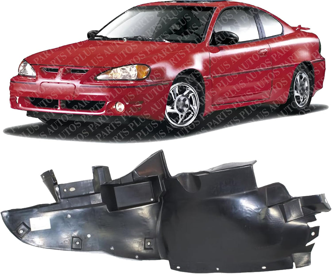 Front Fender Liner Rear Section Left Driver Side Direct Replacement Compatible With 1999-2005 Pontiac Grand Am GM1248148 22611445