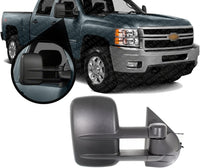 Front Power Towing Mirror Manual Folding Textured Right Passenger Side Direct Replacement Compatible With 2007-2013 Chevrolet Silverado/GMC Sierra 1500 2500HD 3500HD GM1322113