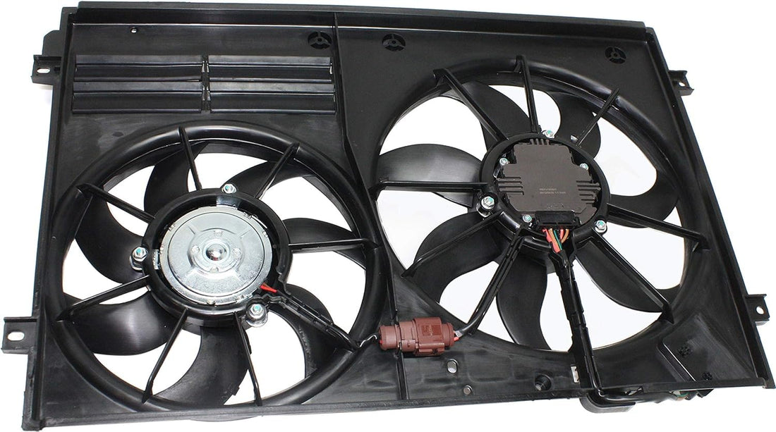 Radiator Condenser Cooling Fan Assembly Direct Replacement Compatible with 2005-2016 Volkswagen Jetta VW3117106 1K0121205AJ-PFM 1K0959455ET