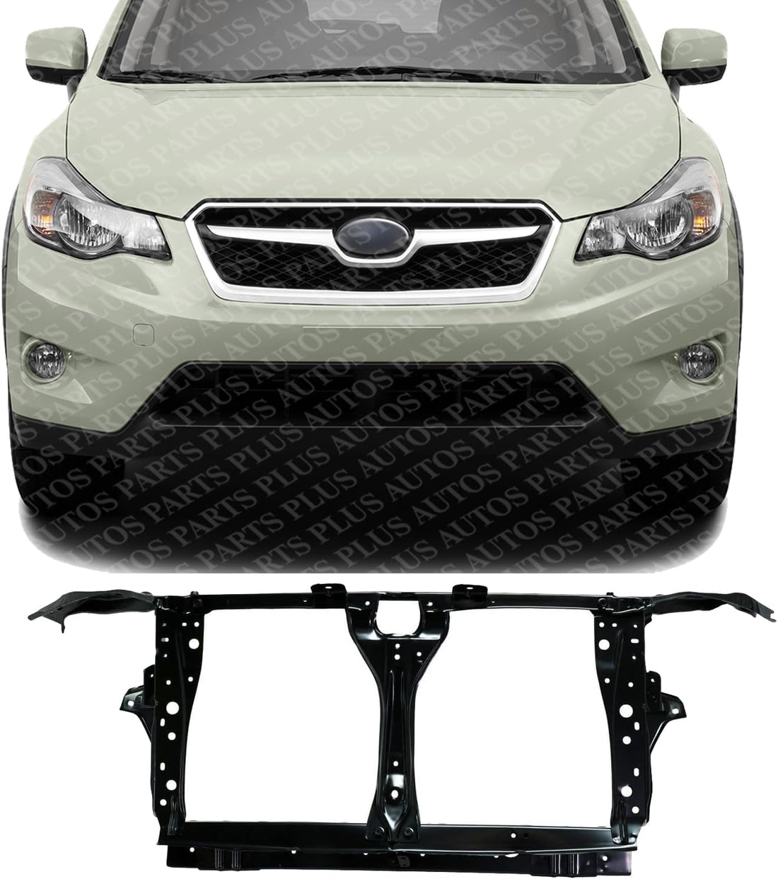 Front Radiator Support Assembly Steel Direct Replacement Compatible With 2012-2016 Subaru Impreza / 2013-2017 Crosstrek SU1225145 53029FJ0009P