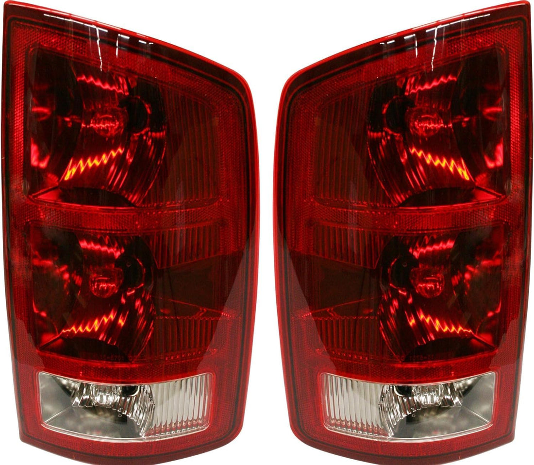 Set Of 2 Tail Light Assembly Left Driver & Right Passenger Side Direct Replacement Compatible With 2002-2006 Dodge Ram 1500 2500 3500 55077348AF-PFM 55077347AF-PFM
