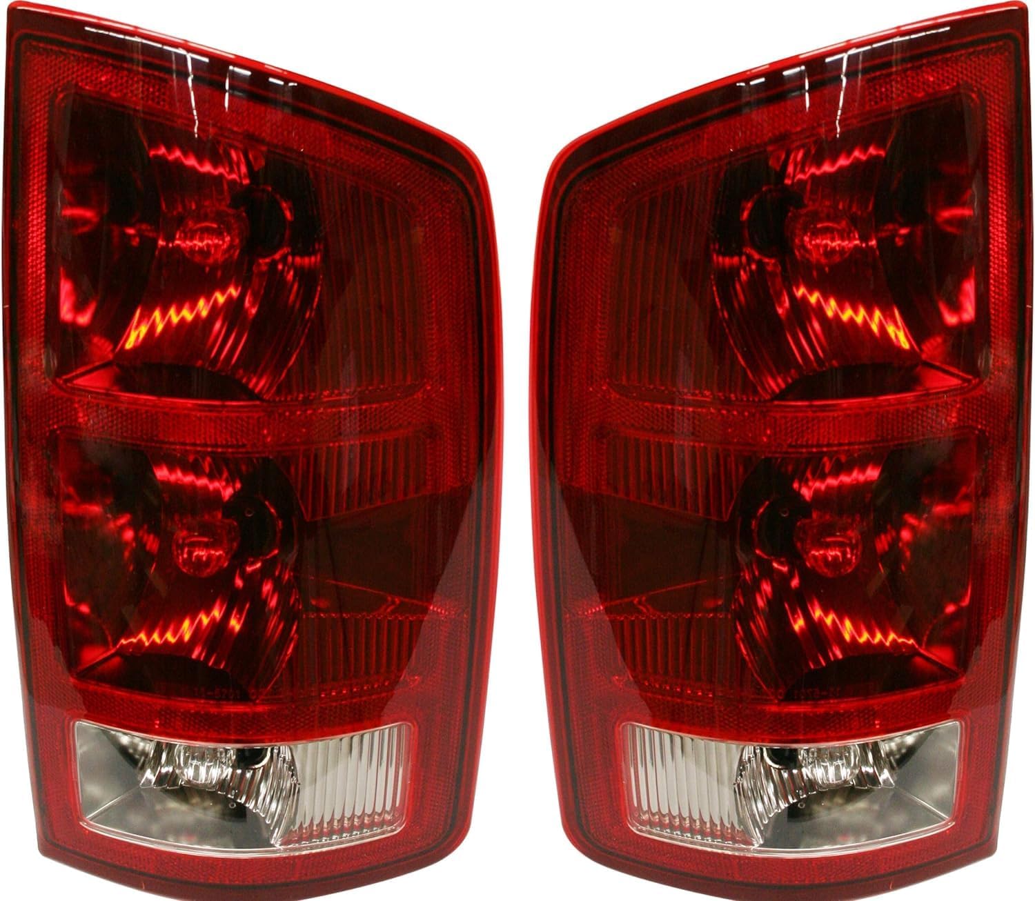 Set Of 2 Tail Light Assembly Left Driver & Right Passenger Side Direct Replacement Compatible With 2002-2006 Dodge Ram 1500 2500 3500 55077348AF-PFM 55077347AF-PFM