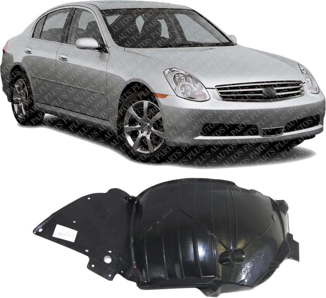 Front Section Fender Liner Right Passenger Side Direct Replacement Compatible With 2005-2006 Infiniti G35 IN1251108 63844AC500