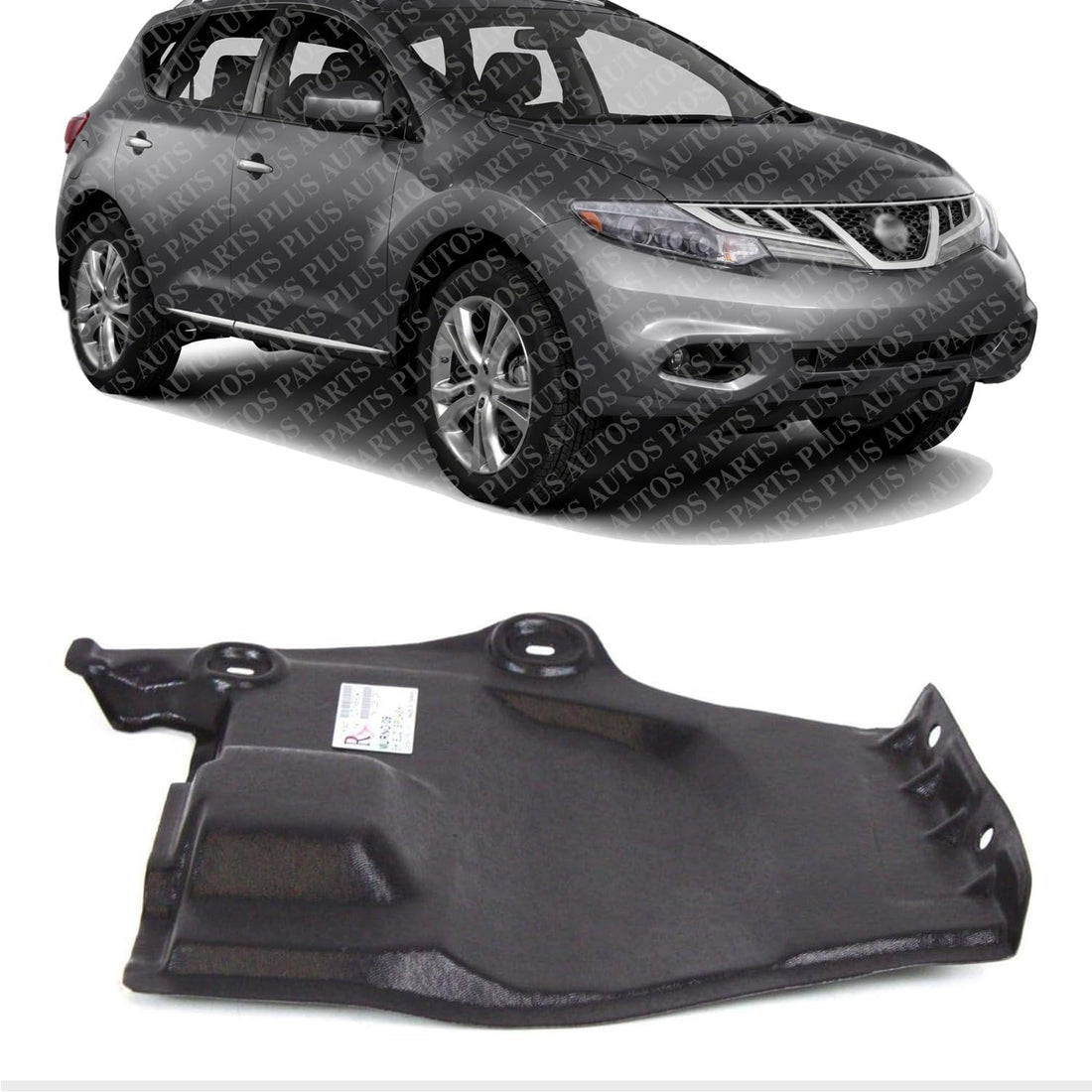 Front Engine Splash Shield Under Cover Right Passenger Side Direct Replacement Compatible with 2009-2014 Nissan Murano / 2011-2017 Quest NI1228129 648381AA0A