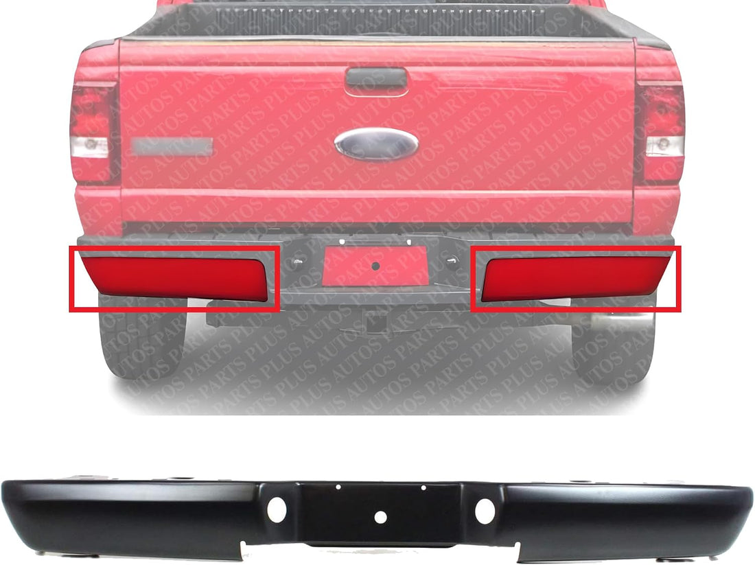 Rear Step Bumper Face Bar Steel Hitch Style Direct Replacement Compatible With 1998-2011 Ford Ranger FO1102379 4L5Z17906DA
