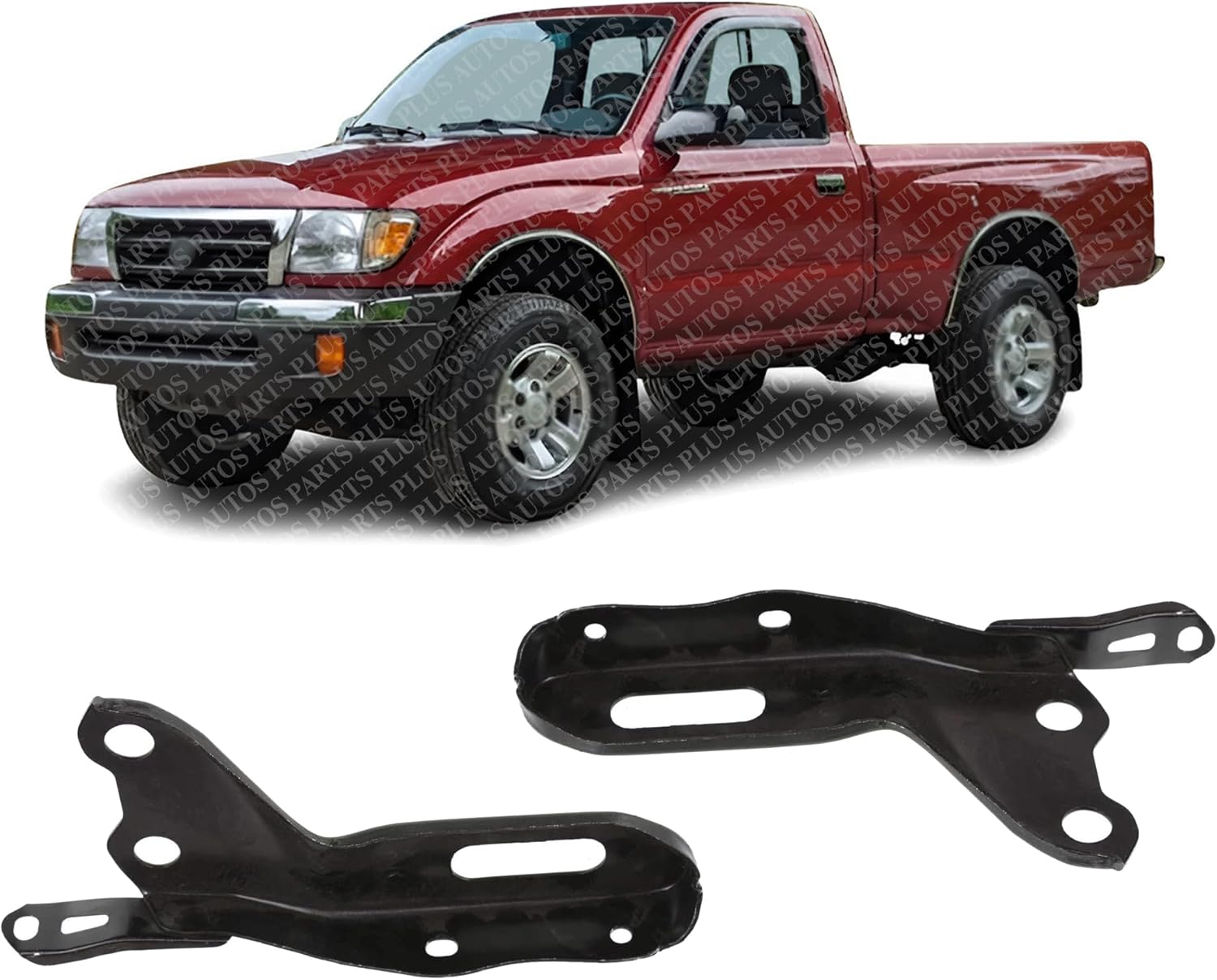 Set Of 2 Front Bumper Mounting Bracket Steel Left Driver & Right Passenger Side Direct Replacement Compatible With 1995-1997 Toyota Tacoma TO1066115 TO1067115 52011AD010 52012AD010