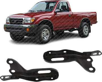 Set Of 2 Front Bumper Mounting Bracket Steel Left Driver & Right Passenger Side Direct Replacement Compatible With 1995-1997 Toyota Tacoma TO1066115 TO1067115 52011AD010 52012AD010