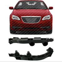 Set Of 2 Front Bumper Bracket Left Driver & Right Passenger Side Direct Replacement Compatible With 2011-2014 Chrysler 200 CH1043101 CH1042101 68081882AD 68081883AD