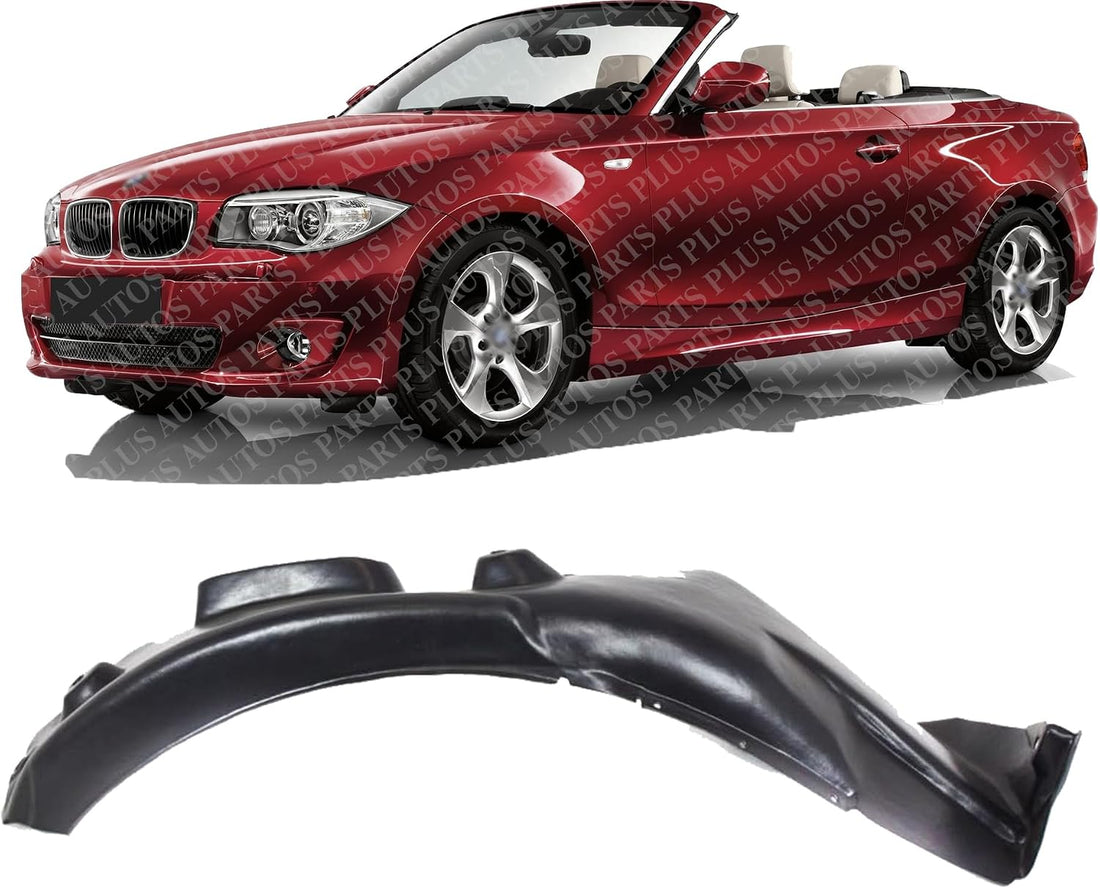 Front Fender Liner Rear Section Left Driver Side Direct Replacement Compatible With 2008-2013 BMW 1-Series BM1248105 51717166243