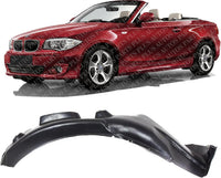 Front Fender Liner Rear Section Left Driver Side Direct Replacement Compatible With 2008-2013 BMW 1-Series BM1248105 51717166243