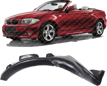 Front Fender Liner Rear Section Left Driver Side Direct Replacement Compatible With 2008-2013 BMW 1-Series BM1248105 51717166243
