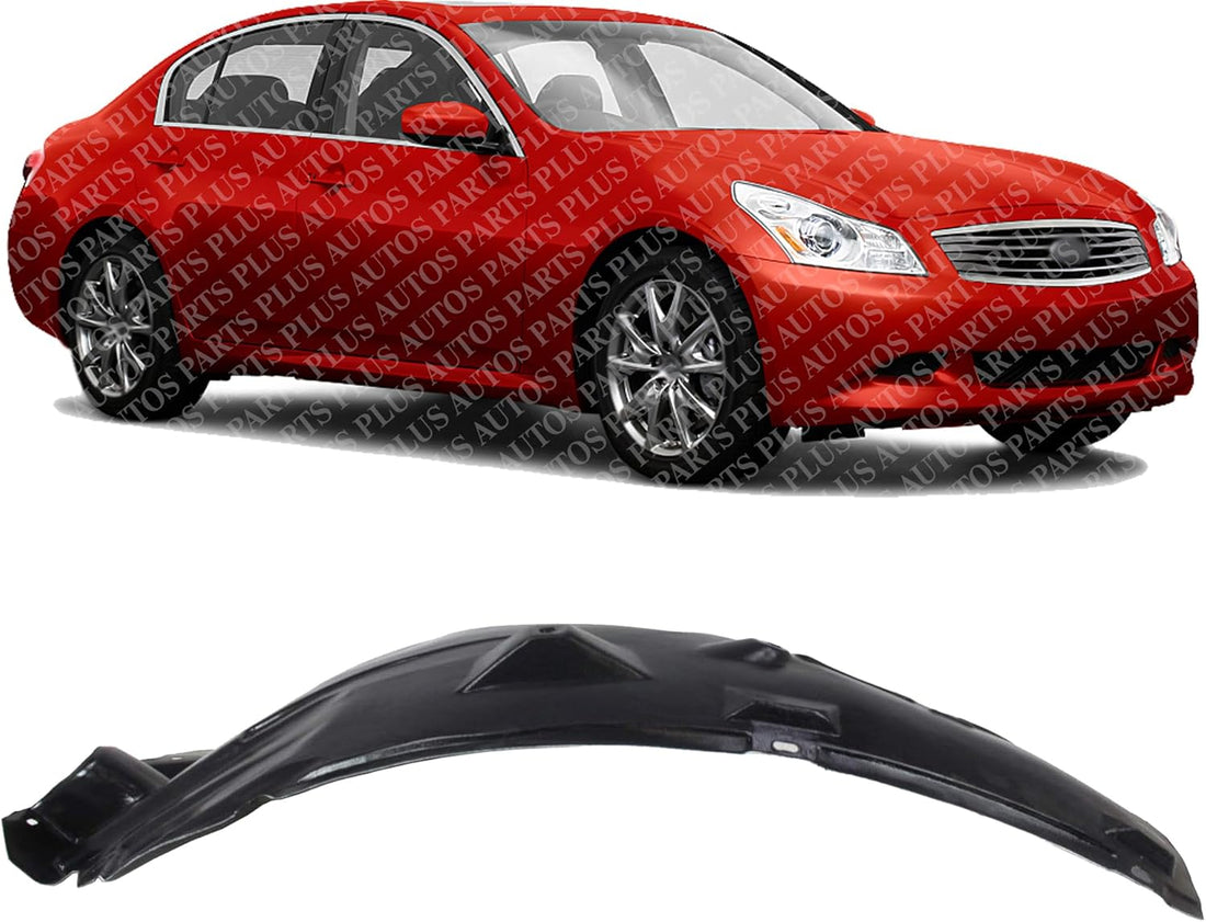 Front Section Fender Liner Right Passenger Side Direct Replacement Compatible With 2007-2008 Infiniti G35 / 2009-2013 G37 IN1249119 63844JK30A