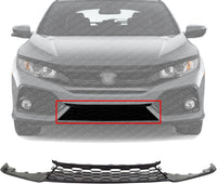 Front Bumper Lower Grille Textured Plastic Direct Replacement Compatible With 2017-2019 Honda Civic HO1036128 71102TGGA00
