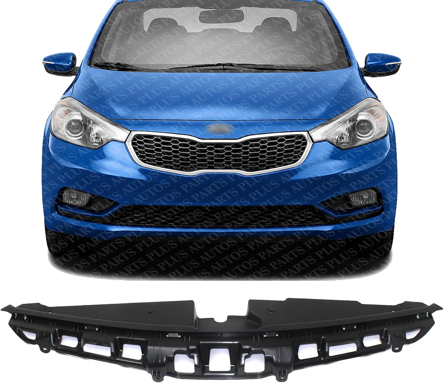Front Grille Insert Textured Plastic Direct Replacement Compatible With 2014-2016 Kia Forte KI1223100 86356A7000