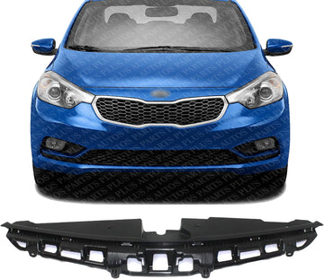 Front Grille Insert Textured Plastic Direct Replacement Compatible With 2014-2016 Kia Forte KI1223100 86356A7000