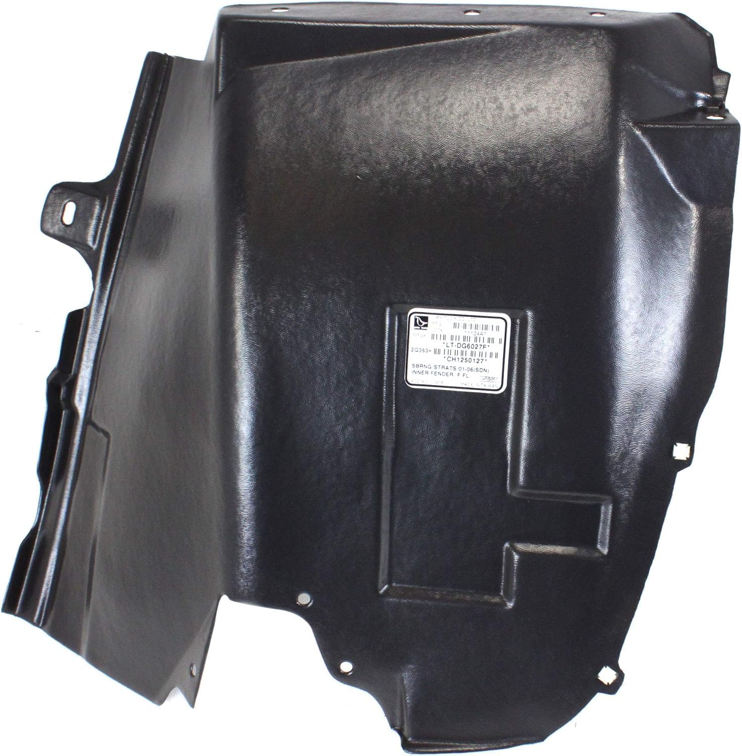 Front Section Fender Liner Left Driver Side Direct Replacement Compatible With 2001-2006 Chrysler Sebring/Dodge Stratus CH1250127 4878159AB