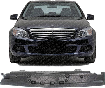 Front Bumper Center Absorber Plastic Direct Replacement Compatible With 2008-2011 Mercedes Benz C-Class MB1070110 2048850437