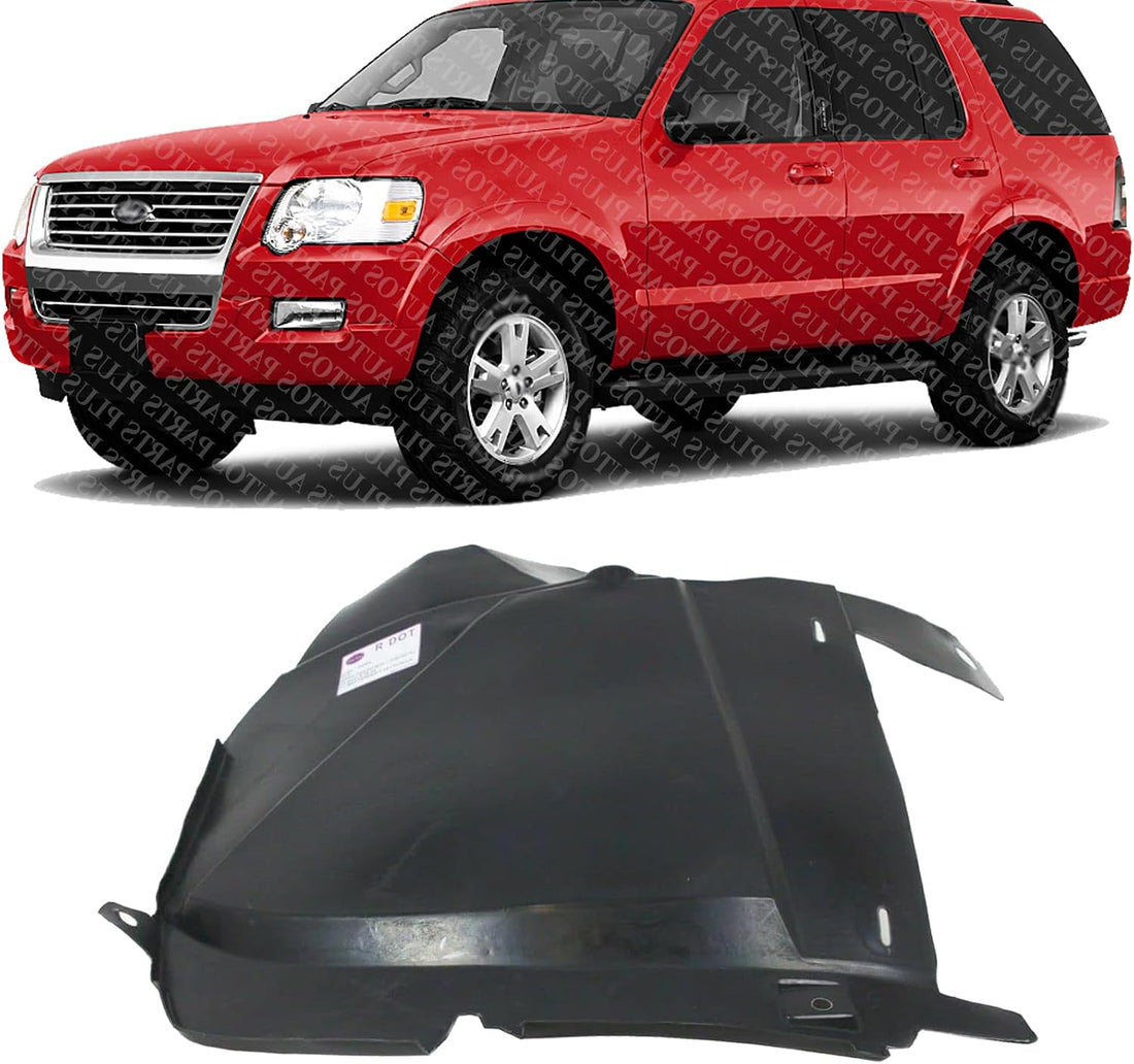 Front Section Fender Liner Left Driver Side Direct Replacement Compatible With 2006-2010 Ford Explorer FO1248127 6L2Z16185AA