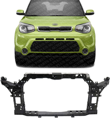 Front Radiator Support Assembly Plastic With Steel Direct Replacement Compatible With 2014-2017 Kia Soul KI1225163 64101B2000