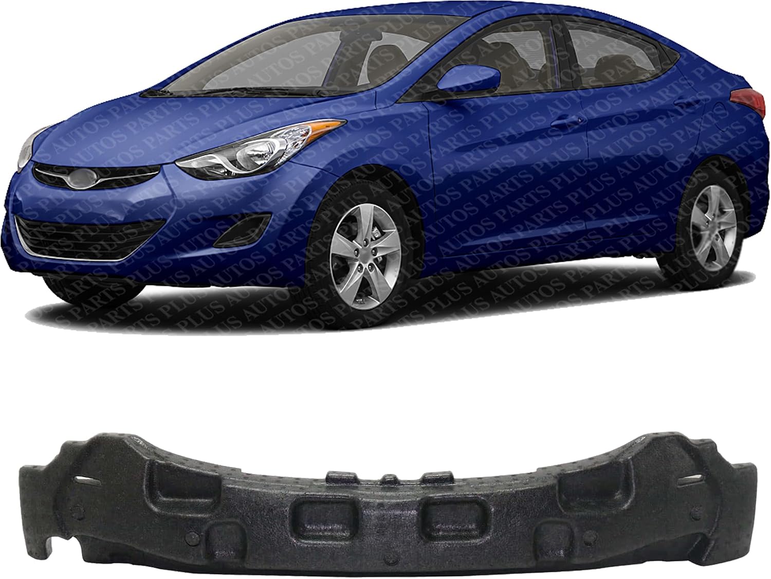 Front Bumper Absorber Direct Replacement Compatible With 2011-2013 Hyundai Elantra HY1070135 865203X000