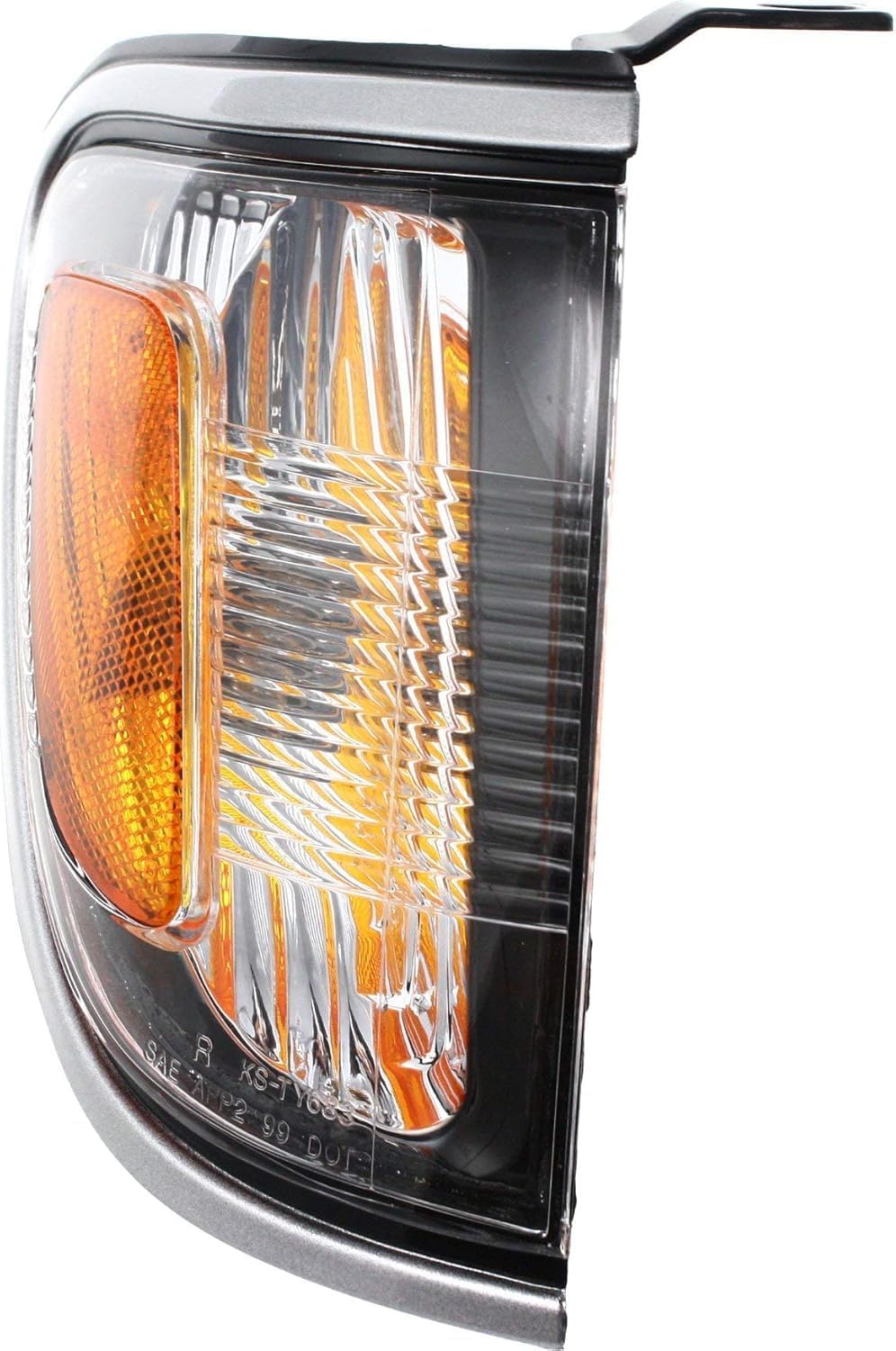 Set Of 2 Front Corner Light Assembly Chrome Trim Left Driver & Right Passenger Side Direct Replacement Compatible With 2001-2004 Toyota Tacoma TO2521162 TO2520162 8161004090B0