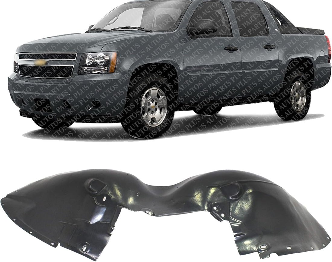 Front Fender Liner Left Driver Side Direct Replacement Compatible With 2007-2013 Chevrolet Avalanche / 2007-2014 Suburban GM1248181 22860087