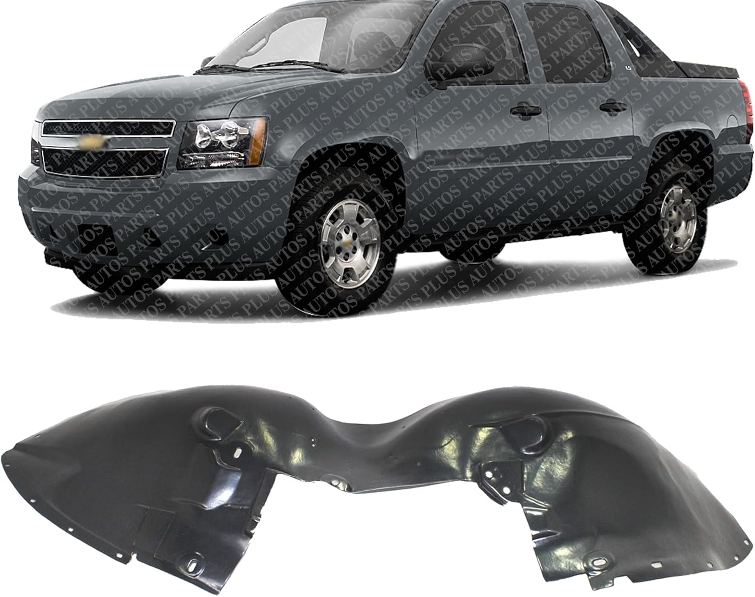 Front Fender Liner Left Driver Side Direct Replacement Compatible With 2007-2013 Chevrolet Avalanche / 2007-2014 Suburban GM1248181 22860087