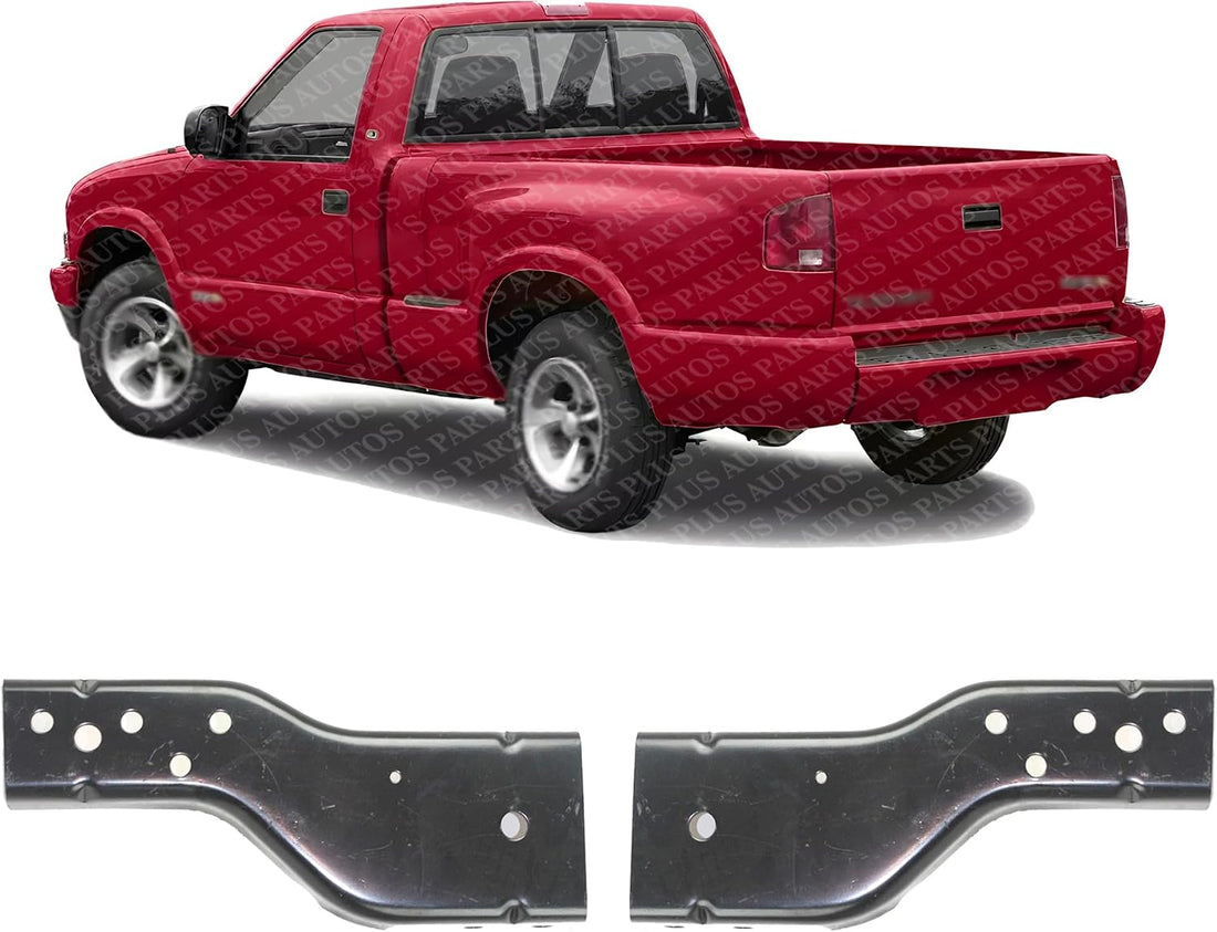 Set Of 2 Rear Bumper Bracket Left Driver & Right Passenger Side Direct Replacement Compatible With 1996-2004 Chevrolet S10 Pickup GM1166116 GM1167116 15719939 15719940