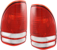 Set Of 2 Tail Light Lens And Housing Right Passenger & Left Driver Side Direct Replacement Compatible With 1997-2004 Dodge Dakota CH2801126 CH2800126 55055112 55055113