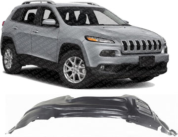 Front Fender Liner Vacuum Form Right Passenger Side Direct Replacement Compatible with 2014-2018 Jeep Cherokee CH1249163 68209678AE