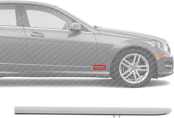 Front Fender Molding Trim Chrome Right Passenger Side Direct Replacement Compatible with 2007-2014 Mercedes Benz CL-Class MB1293117 2216904080