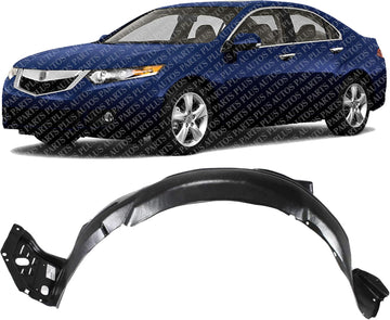 Front Fender Liner Left Driver Side Direct Replacement Compatible With 2009-2014 Acura TSX AC1248124 74150TL2A10