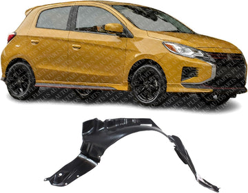 Front Fender Liner Right Passenger Side Direct Replacement Compatible With 1997-2002 Mitsubishi Mirage MI1249101 MR241358