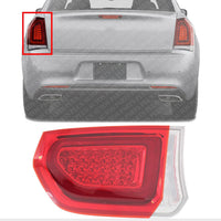 Tail Light Assembly Chrome Interior Left Driver Side Direct Replacement Compatible With 2015-2022 Chrysler 300 CH2800213 68400325AA