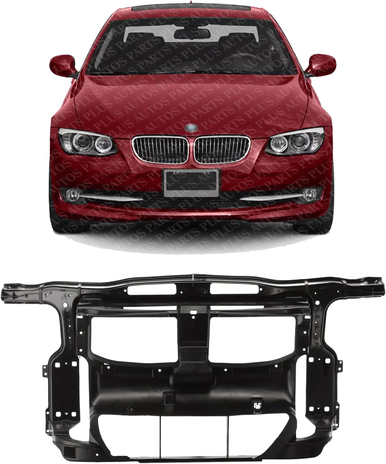 Front Radiator Support Assembly Plastic With Steel Direct Replacement Compatible With 2006-2013 BMW 3-Series BM1225125 51647058594