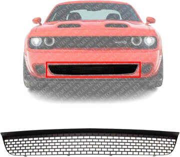 AUTOS PARTS PLUS Front Bumper Center Lower Grille Paint To Match Direct Replacement Compatible With 2018-2023 Dodge Challenger CH1036154 68259758AA