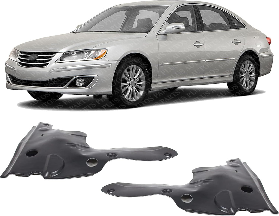 Set Of 2 Front Engine Splash Shield Under Cover Left Driver & Right Passenger Side Direct Replacement Compatible With 2008-2011 Hyundai Azera HY1228158 HY1228120 291203K530 291303K300