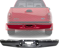 Step Bumper Face Bar Primed Steel Direct Replacement Compatible With 1997-2003 Ford F-150/2004 Heritage FO1102331 FO1102320 YL3Z17906FA