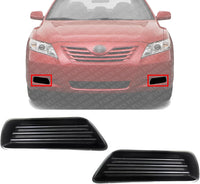 Set Of 2 Front Fog Light Cover Primed Left Driver & Right Passenger Side Direct Replacement Compatible With 2007-2009 Toyota Camry TO2599103 TO2598103 5212706050 5212806050
