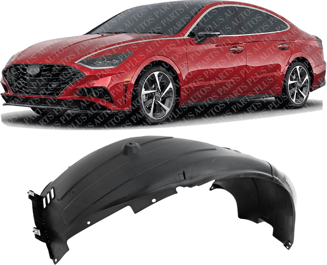 Front Fender Liner Left Driver Side Direct Replacement Compatible With 2020-2022 Hyundai Sonata HY1248183 86811L0300