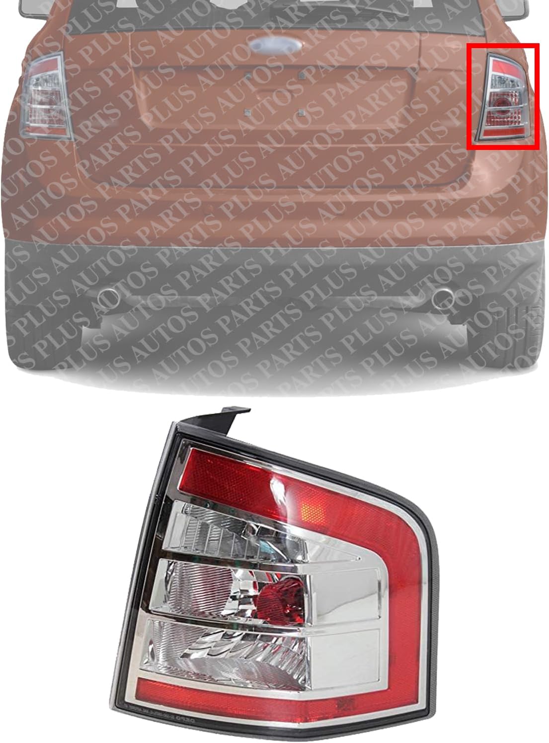 Tail Light Assembly Right Passenger Side Direct Replacement Compatible With 2007-2010 Ford Edge FO2801209 7T4Z13404B