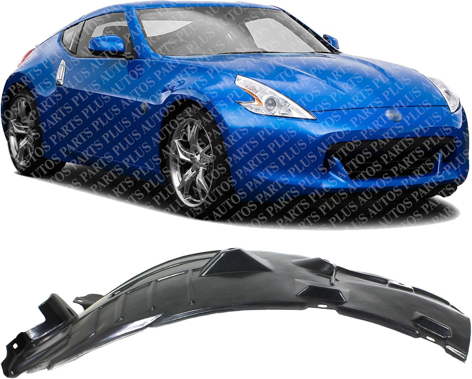 Front Fender Liner Rear Section Right Passenger Side Direct Replacement Compatible With 2009-2020 Nissan 370Z NI1249122 638421EA0A