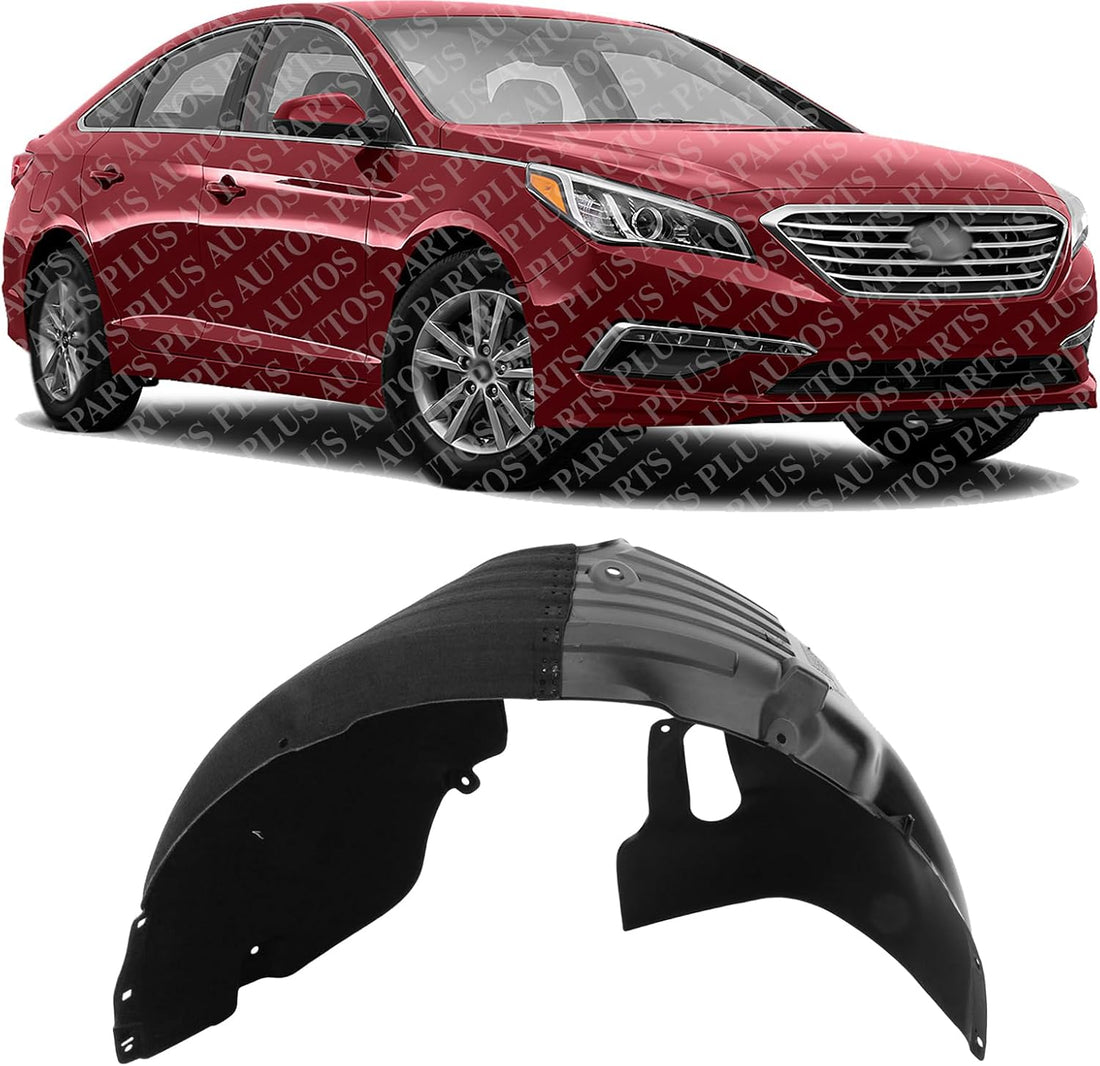 Front Fender Liner Right Passenger Side Direct Replacement Compatible With 2015-2017 Hyundai Sonata HY1249154 86812C2000