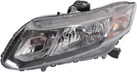 Front Head Light Assembly Right Passenger Side Direct Replacement Compatible With 2013-2015 Honda Civic HO2503150 33100TR0A51