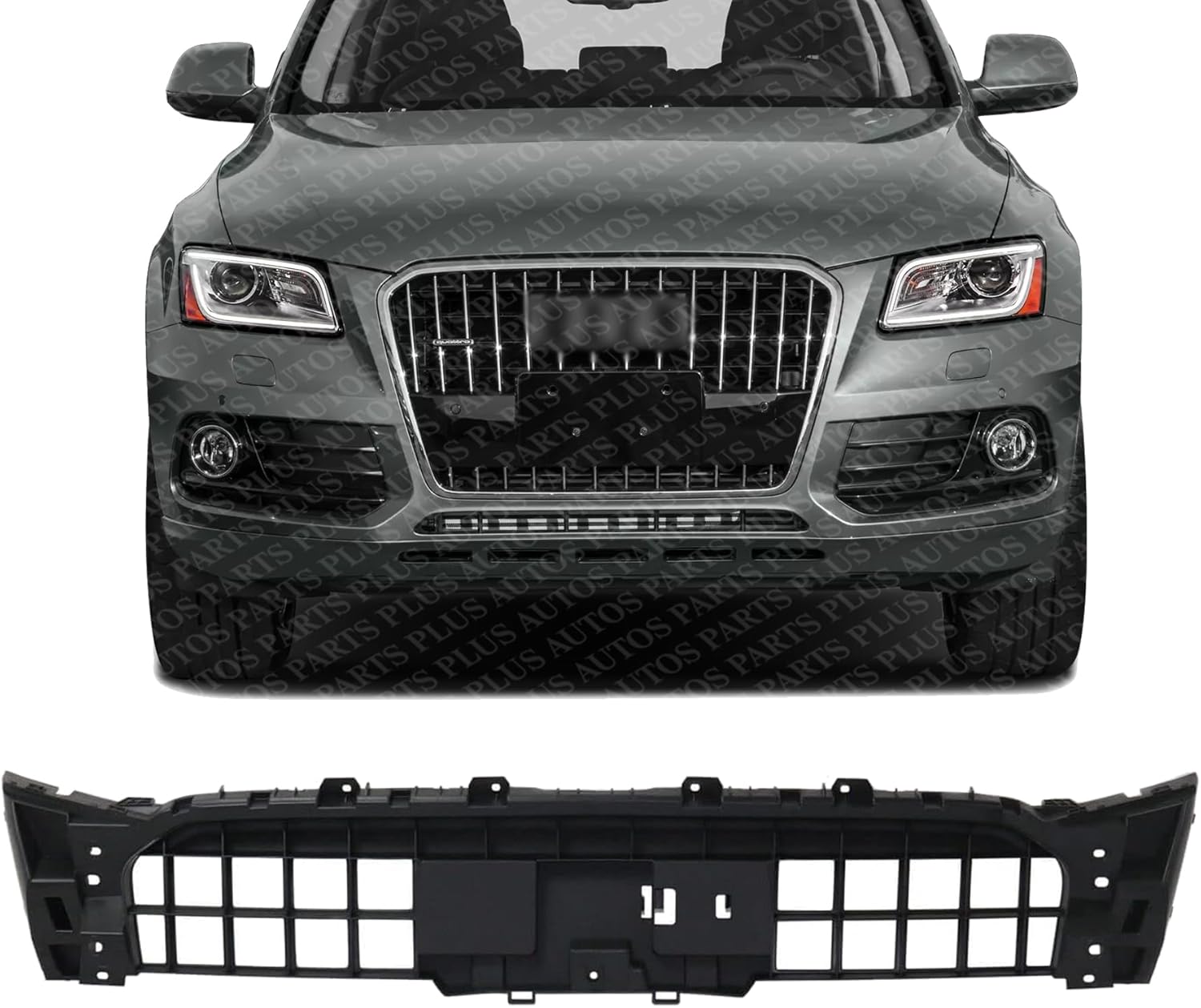 Front Grille Plate Bracket Plastic Direct Replacement Compatible With 2013-2017 Audi Q5 / SQ5 AU1207100 8R0853692B