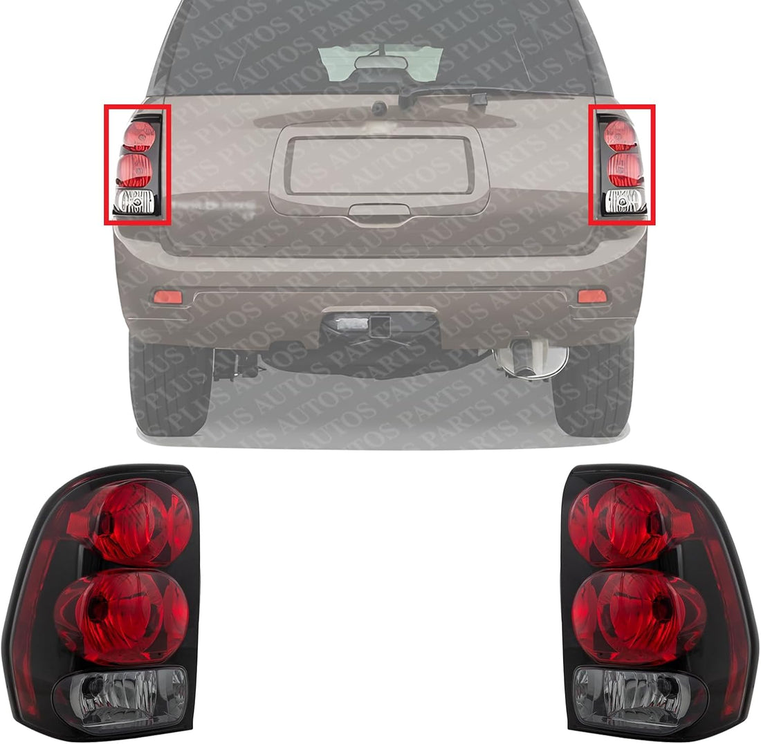 Set Of 2 Tail Light Assembly Right Passenger & Left Driver Side Direct Replacement Compatible With 2002-2009 Chevrolet Trailblazer GM2800150 GM2801150 15131578 15131579