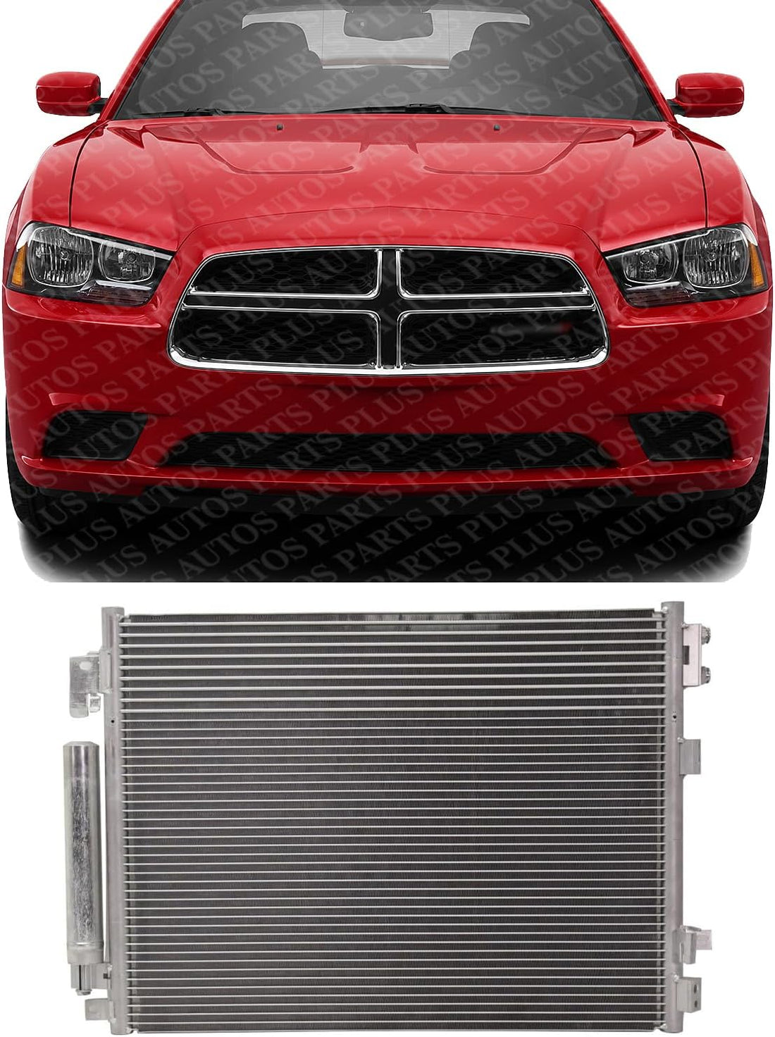 Front AC Condenser Aluminum Core Direct Replacement Compatible With 2011-2023 Dodge Charger/Chrysler 300 CH3030244 68085784AA