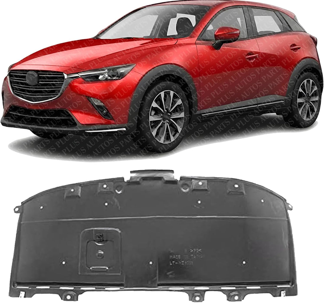 Front Engine Splash Shield Under Cover Direct Replacement Compatible with 2016-2022 Mazda CX-3 MA1228124 D10J5611Y-PFM