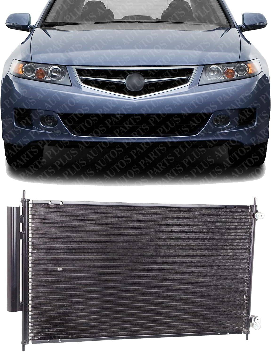 Front A/C Condenser Aluminum Core Direct Replacement Compatible With 2004-2008 Acura TSX AC3030119 80110SEA013
